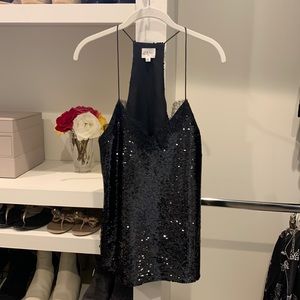 Cami NYC black sequin camisole